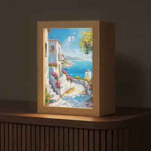 Landschap - Bloemen - Natuur - Zomer Light Box met kabel (Tafellamp) klein -z3d_website