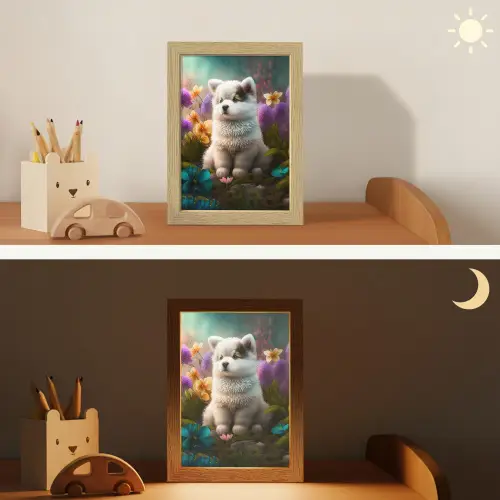 Puppy - Bloemen - Planten - Natuur - Husky Light Box met kabel klein -sfeer3_kind