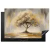 Schilderij - Boom - Abstract - Bladeren Inductie beschermer vinyl 3mm klein -3d