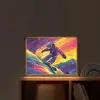 Snowboarden - Sneeuw - Kleurrijk Light Box met batterij (Wandlamp kind) middel -sfeer1_kind