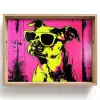 Hond - Zonnebril - Roze - Art Dienblad Rechthoek middel -z3d_shopping