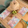 Eikenbladeren - Takken - Roze Placemat vinyl groot -zzsfeer5_Kitchenyeah-website