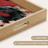 Zwarte draak - Rookwolken - Rood Dienblad Rechthoek middel -USP_HandgreepNL
