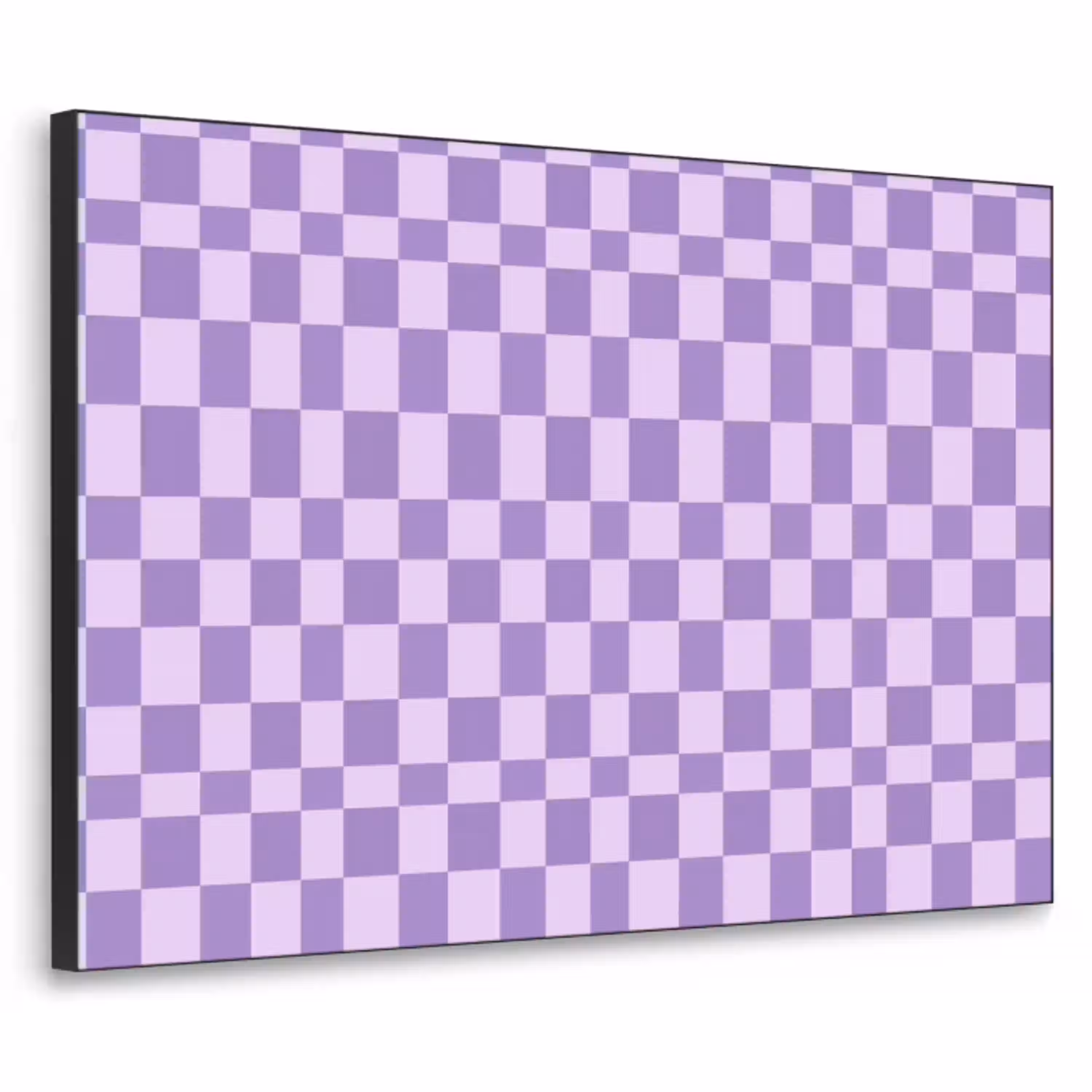 Paars - Geometrisch - Dambord - Blokken - Patroon Textielframe zwart klein 947 -3d