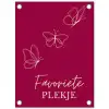 Favoriete plekje met Vlinders tuinposter los doek klein -3d