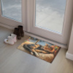 Kat - Kerst - Winter - Dier Deurmat klein -sfeer3