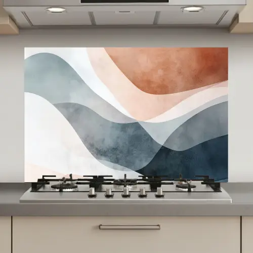 Abstract - Golven - Blauw keuken achterwand spatscherm klein -3d_website