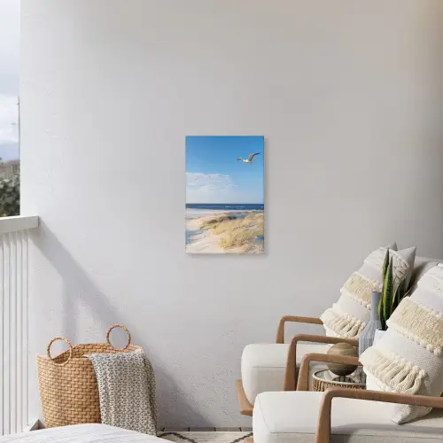 Mooie Strandvlucht Tuinposter op houten frame 2 cm dik klein -sfeer1