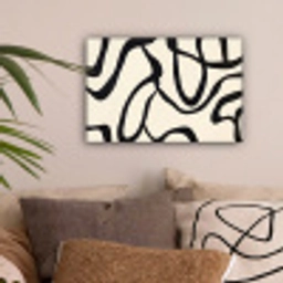 Abstract - Lijnen - Modern - Beige canvas 2cm klein -sfeer1