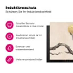 Aap - Maan - Goud Inductie beschermer vinyl 3mm klein -zzzzzzz-lf-ups