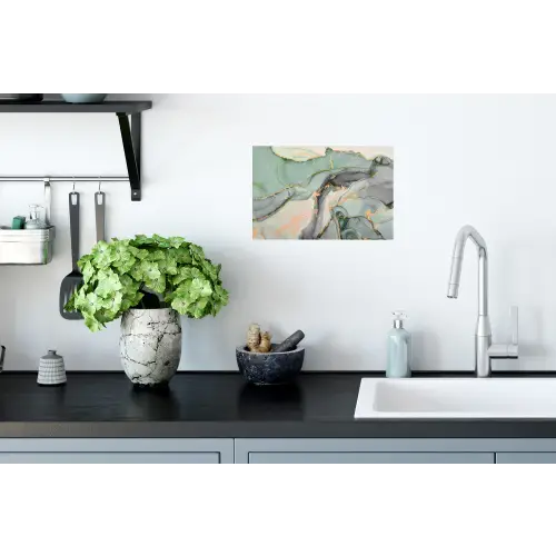 Goud - Marmer - Groen - luxe - Glitter - Marmerlook Muursticker klein -keuken