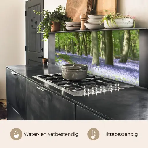 Bos - Pad - Bloemen - Paars - Groen - Natuur keuken achterwand 2 middel -usp_NL