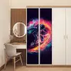 Astronaut - Ruimte - Surfen - Kleurrijk deurposter klein -sfeer3