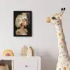 Abstract - Vrouw - Bloemen - Wit fotolijst zwart zonder passe partout klein -usfeer4_kinderkamer