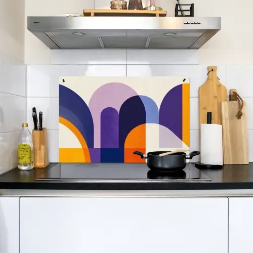Vormen - Abstract - Grafisch - Oranje Inductie beschemer met haakjes klein -sfeer2