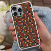 Bruin - Retro - Disco - Patroon Hoesje iPhone 16 Pro Max met koord klein 804 -sfeer3