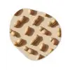 Pinda's - Patroon - Beige Wandcirkel Organisch Aluminium middel -3d