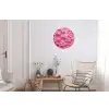 Roze - Schuim - Bubbels Wandcirkel aluminium klein -woonkamer