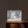 Wolf - Pup - Sneeuw Light Box met batterij (Wandlamp kind) middel -sfeer1_kind