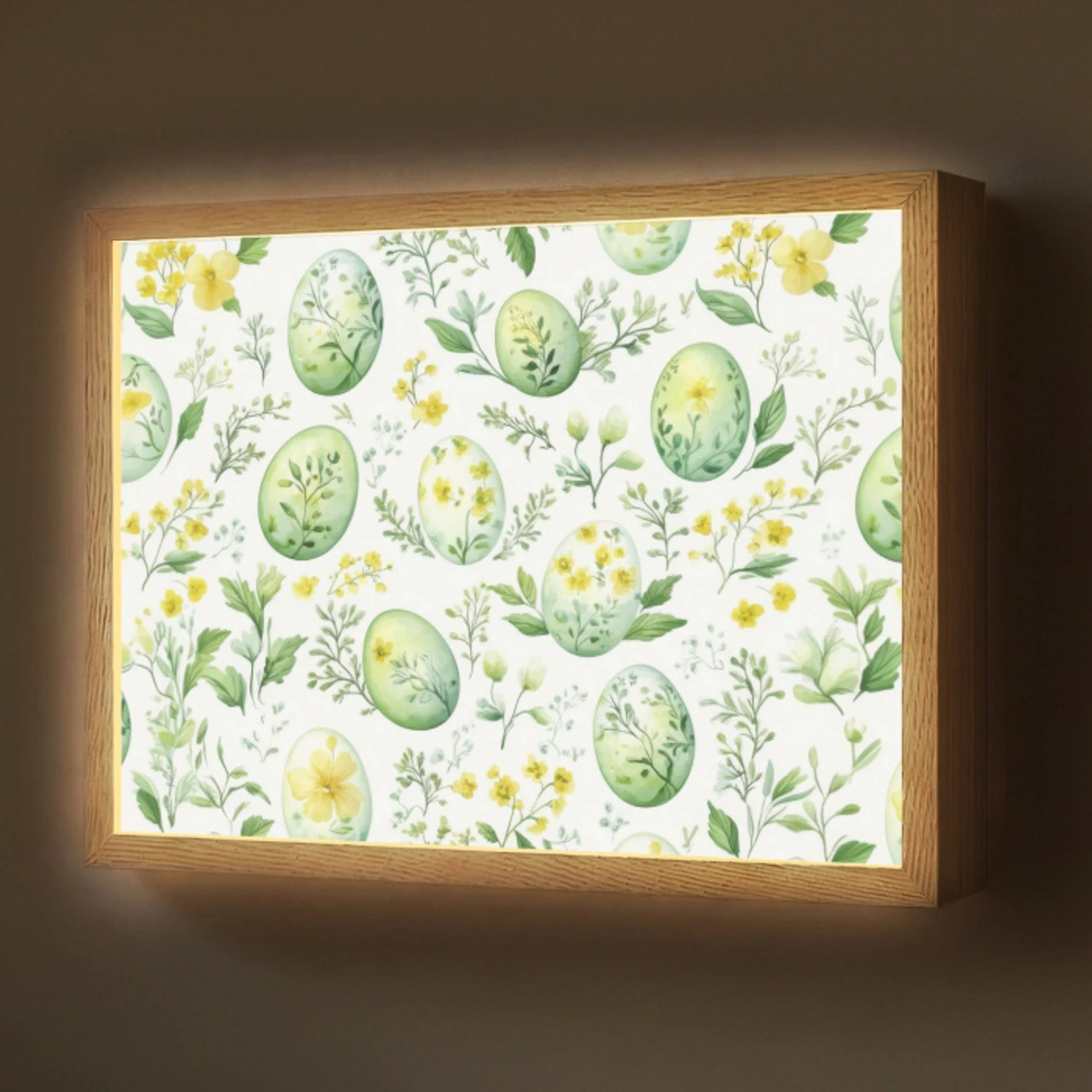 Patroon - Groen - Eieren Light Box met batterij (Wandlamp) middel -z3d_website