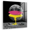 Maan - Geel - Roze - Zwart plexiglas 5mm klein -zzzproduct_nieuw