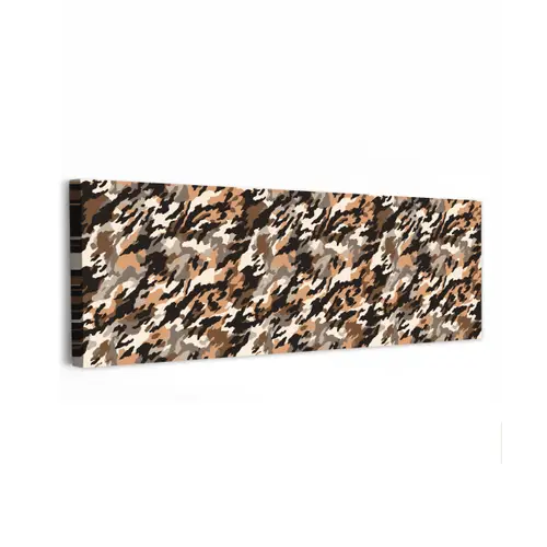 Camouflage - Patroon - Beige - Bruin canvas 2cm klein 828 -z3d