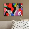 Abstract - Vormen - Kleuren - Stippen canvas 2cm klein -sfeer3
