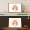 Regenboog - Roze - Pastel kleuren - Hartje Light Box met batterij (Wandlamp kind) middel -sfeer3_kind