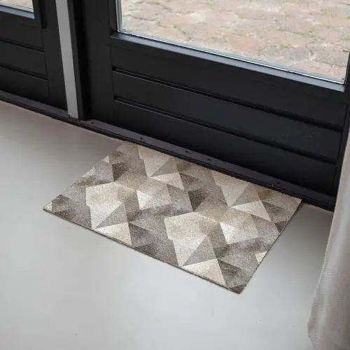 Geometrisch - Motief - Aardetinten Deurmat klein 898 -sfeer2