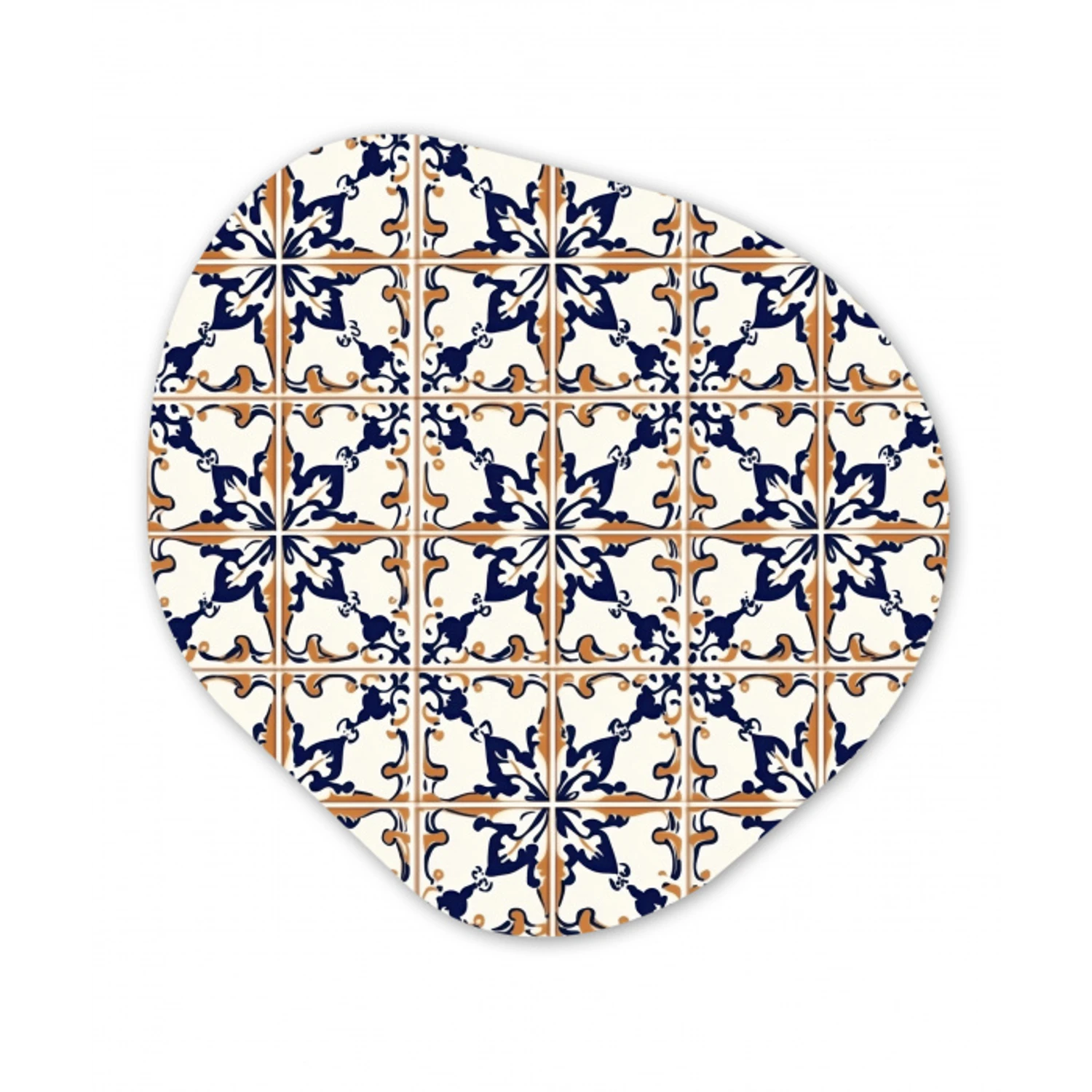 Klassiek - Patroon - Kleurrijk Wandcirkel Organisch Aluminium middel 851 -3d