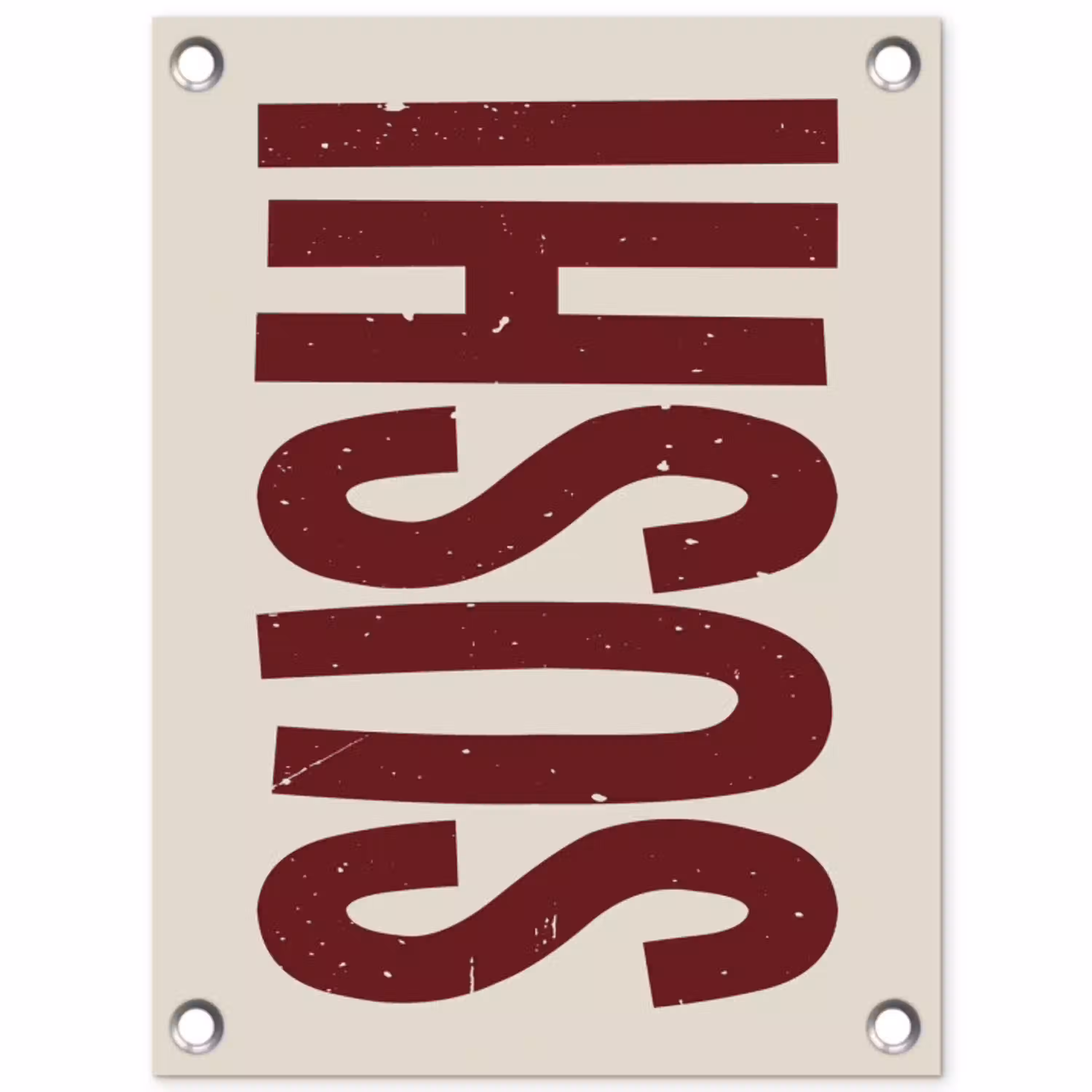 Sushi - Rood - Japandi - Decoratie tuinposter los doek klein -3d