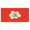 Ciao bella - Tekstwolk - Strepen - Oranje Muismat XXL klein -3d_leeg