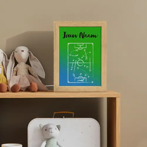 Voetbal - Tactiek - Spel - Groen - Blauw Light Box met kabel (Kinderlampje) klein -sfeer2_kind