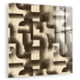 Abstract - Retro - Zwart plexiglas 5mm klein 11 -zzzproduct_nieuw