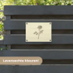 Illustratie - Zwart - Roos tuinposter los doek klein -sfeer3