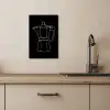 Mokkapot - Zwart - Wit - Lijntekening KitchenYeah - Keuken - Canvas klein -sfeer2
