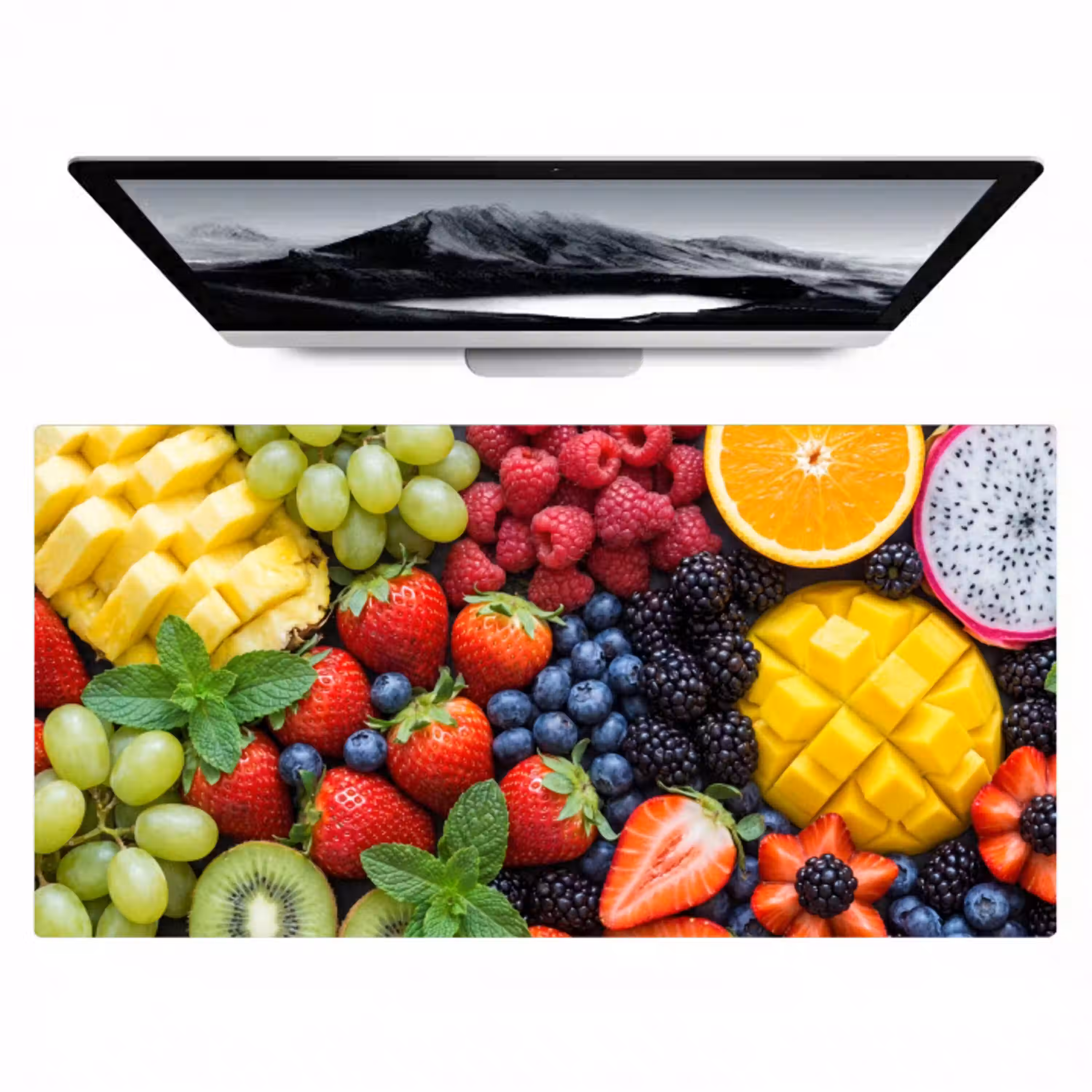 Fruit - Vers - Kleurrijk - Eten Muismat XXL klein -zzz3d