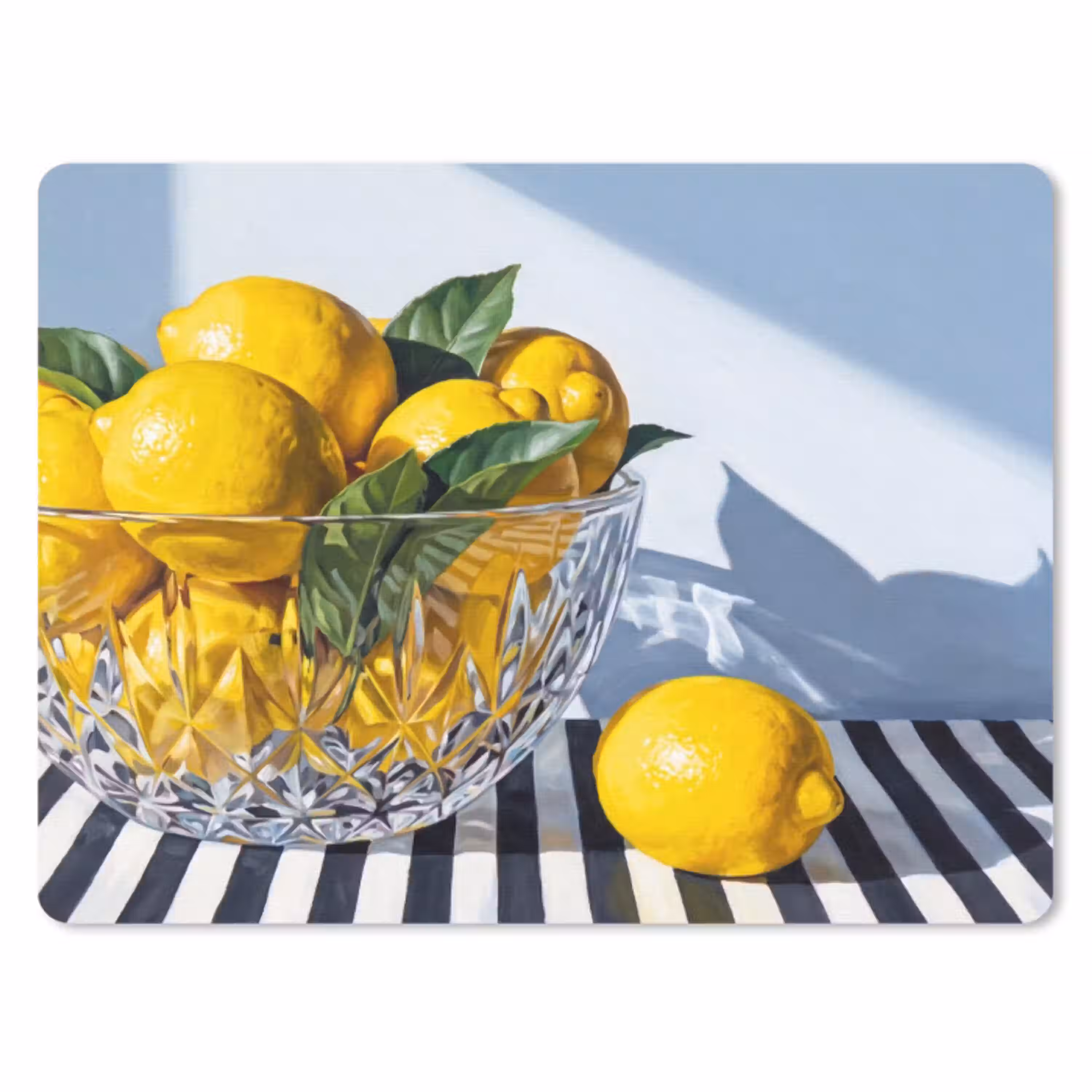 Citroenen - Fruit - Geel muismat rubber klein -3d
