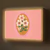 Illustratie - Bloemen - Rand - Roze Light Box met batterij (Wandlamp) middel -z3d_website