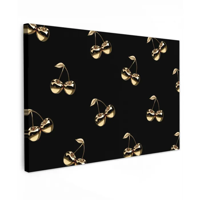 Patroon - Kersen - Goud - Chrome canvas 2cm klein -z3d