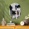 Koe - Weiland - Natuur - Dieren - Gras Wandcirkel Ovaal Forex klein -sfeer2