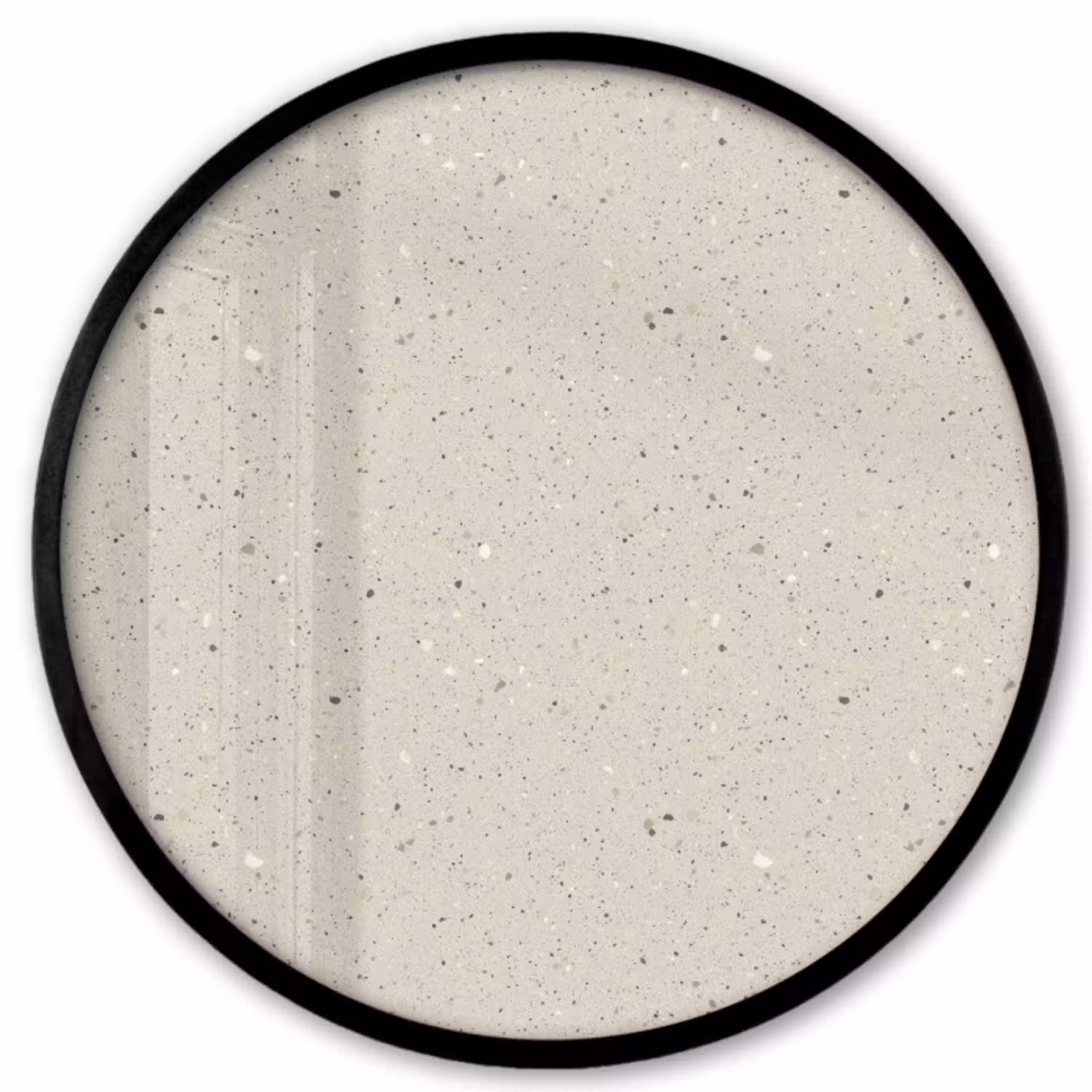 Lichtbeige - Terrazzo - Grijs Fotolijst rond zonder passe partout klein 856 -3d