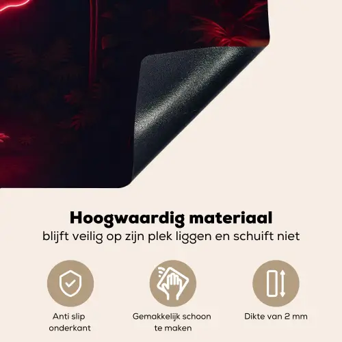 Flamingo - Roze - Neon - Licht Inductie beschemer met haakjes klein -ky-onderkant-nl
