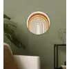 Minimalistisch - Boog - Lijnen - Beige Wandcirkel kunststof plaat 5mm dik klein -sfeer3