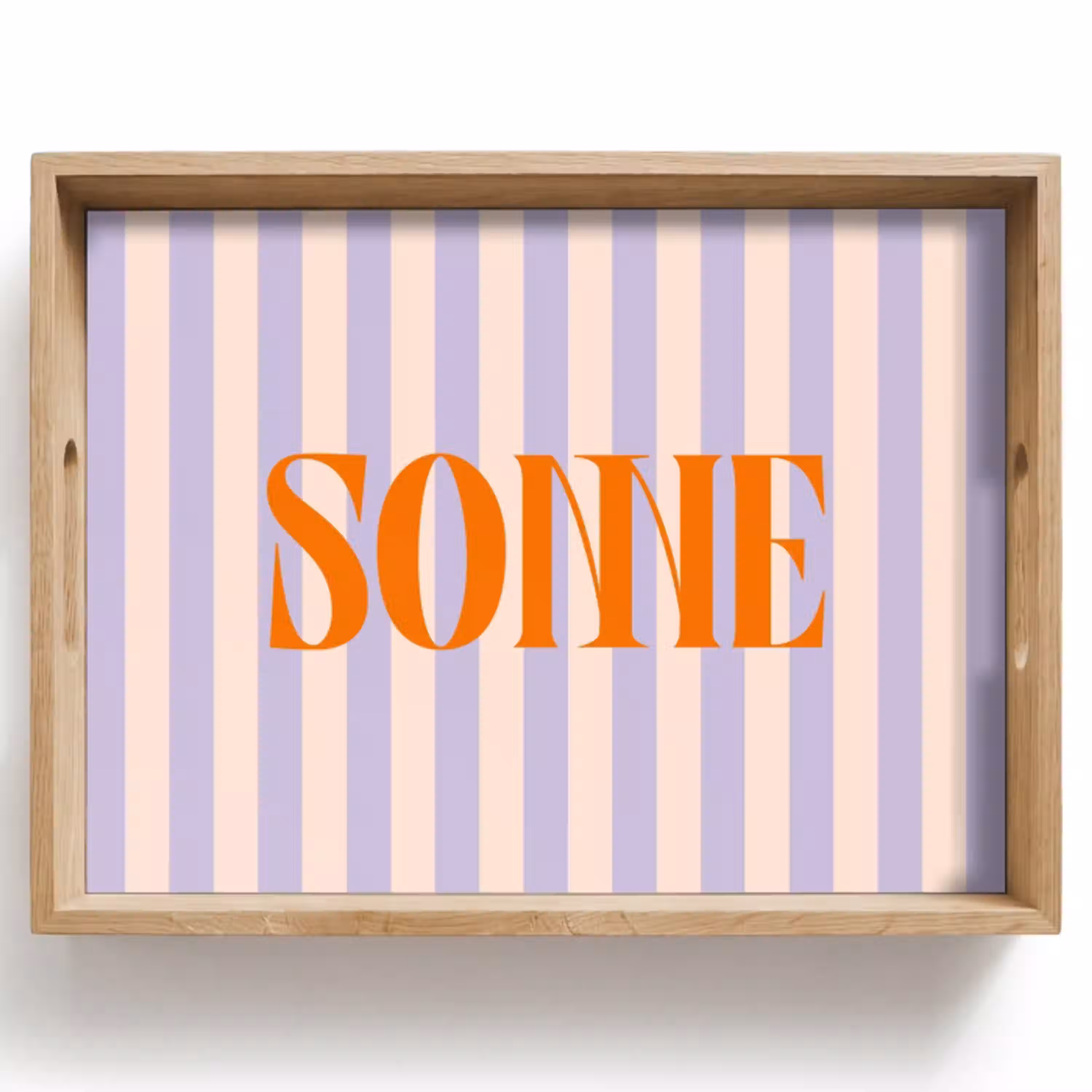 Lila - Oranje - Strepen - Sonne Dienblad Rechthoek middel -z3d_shopping