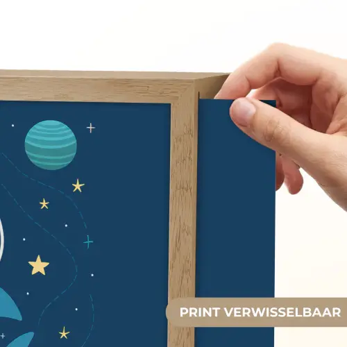 Raket - Haai - Ruimte Light Box met batterij (Wandlamp kind) middel -USP_websiteprintNL
