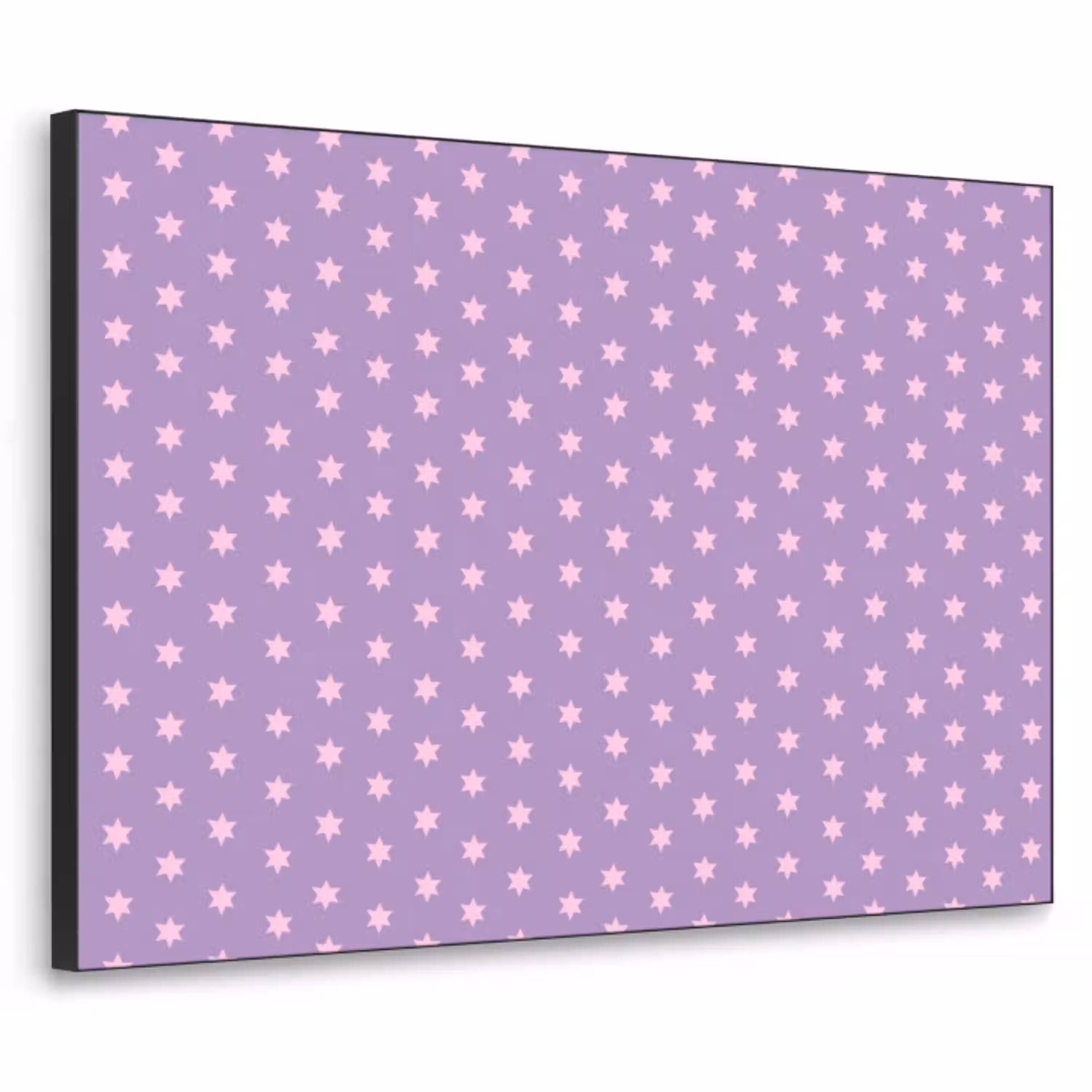 Paars - Roze - Sterren - Geometrisch - Patroon Textielframe zwart klein 947 -3d