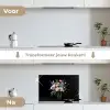 Pastel - Bloemen - Glazen - Vaas keuken achterwand spatscherm klein -voor_na_NL