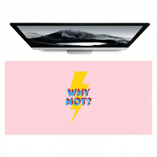 Why not - Bliksem - Roze Muismat XXL klein -zzz3d
