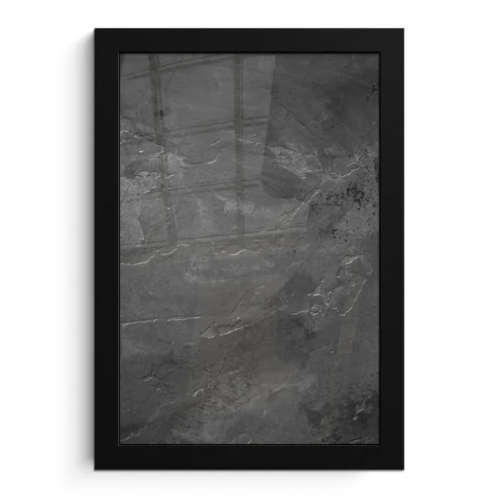 Structuur - Cement - Beton - Grijs - Vintage fotolijst zwart zonder passe partout klein -3d
